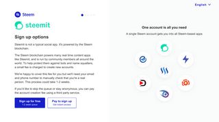 Sign up on Steem