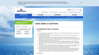 Extra Membership Terms & Conditions | Stena Line
