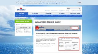 Manage Booking | Stena Line | Login