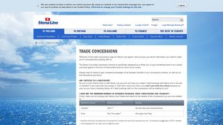 Trade Concessions | Agent | Stena Line