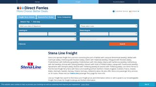 Stena Line Freight ferry prices with directferries.ie