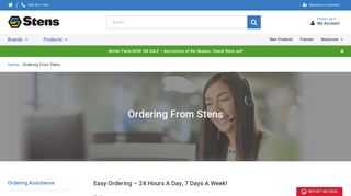 Stens | Ordering From Stens