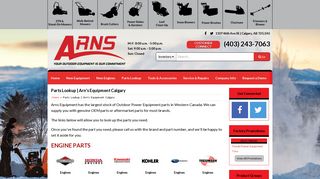 Calgary Power Equipment Parts Arn's Equipment
