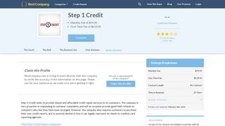 Step 1 Credit Reviews | Credit Repair Companies | Best Company