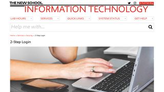 2-Step Login | IT Website - Information Technology - The New School