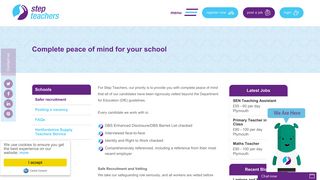 Complete peace of mind for your school - Step Teachers