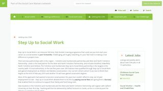 Step Up to Social Work - Children's Social Work Matters