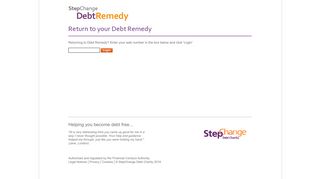 Login to Debt Remedy - StepChange Debt Remedy | Free online debt ...