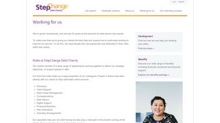 Working for us - StepChange Debt Charity Jobs