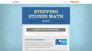 Stepping Stones Math | Smore Newsletters