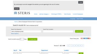 Steris Employee Portal - Steris Corporation Jobs