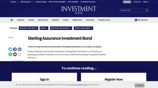 Sterling Assurance Investment Bond - Investment Week