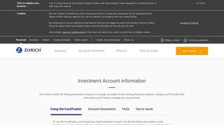 Sterling Investment Account | Sterling products | Savings and ... - Zurich