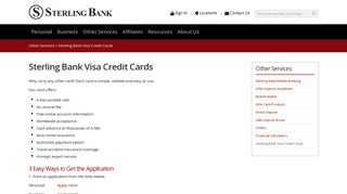 Sterling Bank Visa Credit Cards