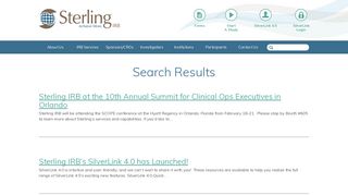 Sterling » Search Results » - Sterling IRB