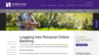 Logging Into Personal Online Banking - Sterling National Bank