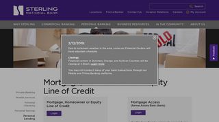 Mortgage, Homeowner or Equity Line of Credit - Sterling National Bank