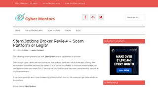 Stern Options Forex Broker Review From Experts - CyberMentors