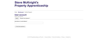 User account | Steve McKnight's Property Apprenticeship