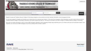 Rave Login - Thaddeus Stevens College of Technology