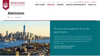 Admissions | Stevens Institute of Technology