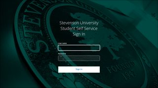 Stevenson University Student Self Service Sign In - Ellucian Student ...