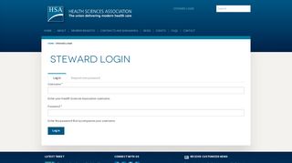 Steward Login | Health Sciences Association