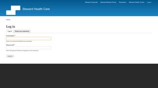 Log in | Steward Health Care