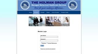 The Holman Group - Member Account Log-In