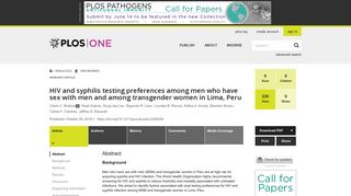 HIV and syphilis testing preferences among men who have sex with ...
