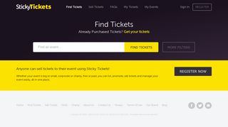 Find An Event - Sticky Tickets