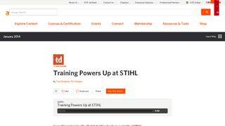 Training Powers Up at STIHL - ATD