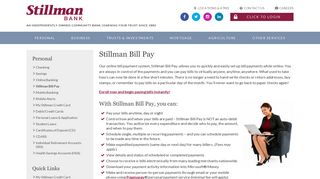 Stillman Bill Pay | Stillman Bank