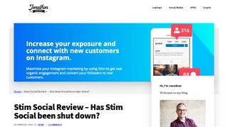 Stim Social Review - Has Stim Social been shut down? - Jonathon Spire.