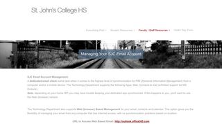 SJC Email - St. John's College HS