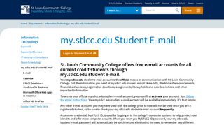 my.stlcc.edu Student E-mail - St. Louis Community College