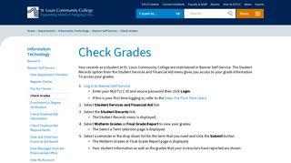 Check Grades - St. Louis Community College