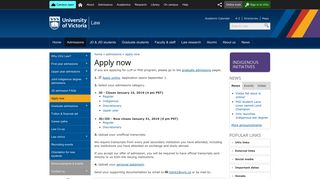 Apply now - University of Victoria