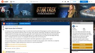 login issues due to timeout : sto - Reddit