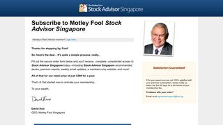 Subscribe to Motley Fool Stock Advisor Singapore | The Motley Fool ...