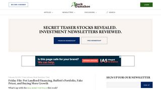 Stock Gumshoe | Secret Teaser Stocks Revealed. Investment ...