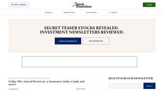 Stock Gumshoe | Secret Teaser Stocks Revealed. Investment ...