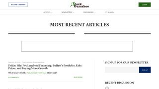 Most Recent Articles | Stock Gumshoe