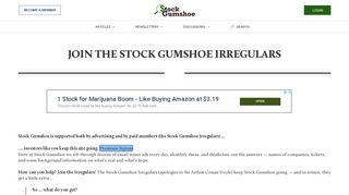 Join the Stock Gumshoe Irregulars | Stock Gumshoe