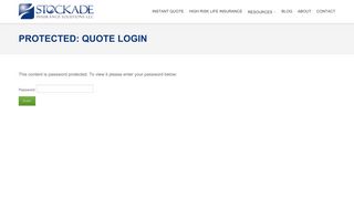 Quote Login - Stockade Insurance Solutions Stockade Insurance ...