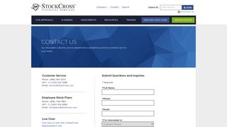 StockCross - Contact
