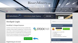 Stockpair Login - Binary Options Brokers
