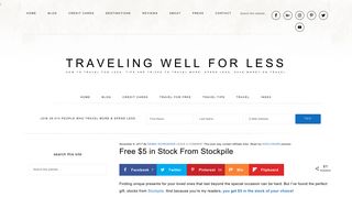 Free $5 in Stock From Stockpile - Traveling Well For Less