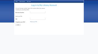 Log in to My Library Account - Capita Libraries