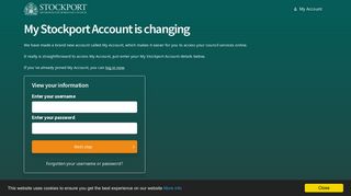 My Account - Stockport Council